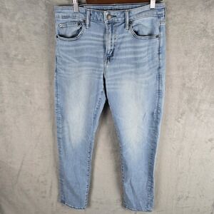 American Eagle Men's Size 30X32 Jeans Athletic Fit Airflex+ Light Blue Denim